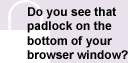 [Do you see that padlock on the bottom of your browser window?]